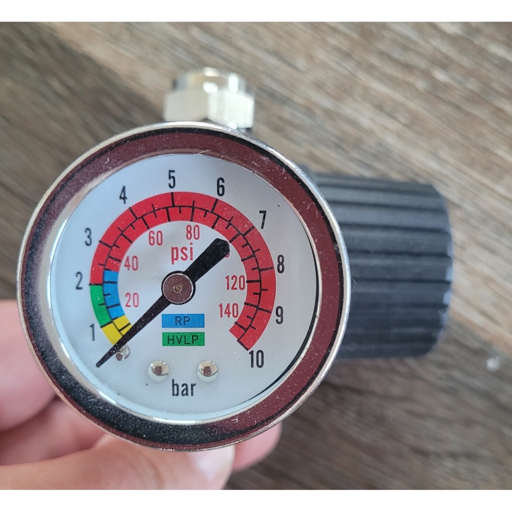 Le Lematec Analog Adjustable‎ Air Regulator Valve with Gauge 0-140 PSI